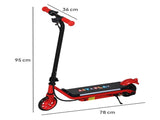 Electric Scooter for Kids Aged 6-14 Years, with Colourful Lights, Red T3398P349460