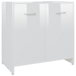 ZNTS 4 Piece Bathroom Furniture Set High Gloss White 3071717