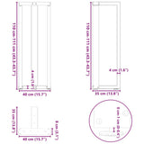 Bar Table Legs T-Shaped 2 pcs Anthracite 40x35x cm Steel 4013098