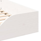 Bed Frame White 80 x 220 cm Solid Pine Wood 873410