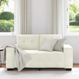 Sofa Cream 160 x 77 x 82 cm Fabric 4105118