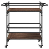 Kitchen Trolley Brown Oak 82x40x78.5 cm Engineered Wood 842365