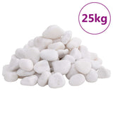Polished Pebbles 25 kg White 2-5 cm 155330