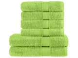 6 Piece Premium Towel Set SOLUND Apple Green 600 gsm 137568