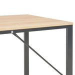 ZNTS Computer Desk Black and Oak 120x60x73 cm 20252