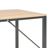 ZNTS Computer Desk Black and Oak 120x60x73 cm 20252