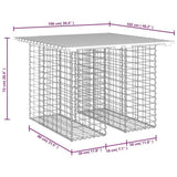 Garden Table Gabion Design 100x102x72 cm Solid Wood Douglas 834369