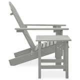 Garden Chair Grey Solid fir wood Large Ergonomic Garden Chair 315920