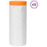 Dust Sheet with Adhesive Tape 12 pcs Transparent 240 x 2000 cm 42033228