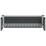 Garden Raised Bed Grey 75 x 30 x 22 cm WPC and Aluminium 42039080
