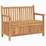 Garden Storage Bench Brown 114 x 60 x 90 cm Solid teak wood 42001959
