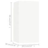 4 Piece TV Cabinet Set White Engineered Wood 3074453