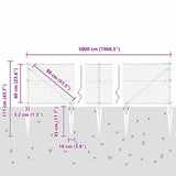 Welded Wire Fence with Spikes 50 x 0.6 m 3353265