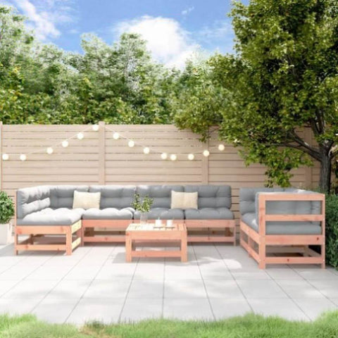 ZNTS 8 Piece Garden Lounge Set Solid Wood Douglas 3186457