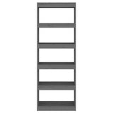Book Cabinet/Room Divider Grey 60x30x167.5 cm Solid Wood Pine 808175