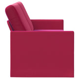 3 Seater Sofa Wine Red 190 x 81 x 82 cm Velvet 42041125