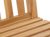 Bar Stool 2 pcs Natural Solid Teak Wood 42030011