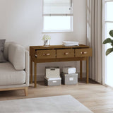 Console Table Honey Brown 114x40x75 cm Solid Wood Pine 821757