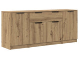 Sideboard 3 pcs Artisan Oak 120 x 30 x 70 cm Engineered Wood 3415938