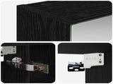 Bathroom Mirror Cabinet Black Oak 50 x 14.5 x 70 cm 889040