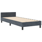 ZNTS Bed Frame Dark Grey 80x200 cm Velvet 3344838