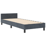 ZNTS Bed Frame Dark Grey 80x200 cm Velvet 3344838