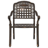 Garden Dining Set 7 pcs Bronze Aluminium 3334688