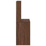Desk with Shelves Brown Oak 100x45x140 cm Engineered Wood 860442