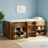 Kids'High Bed Frame 2 pcs Smoked Oak 98.5 x 200 cm 3422567