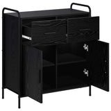 Sideboard Black Oak 73 x 33 x 81 cm Engineered Wood 8013830