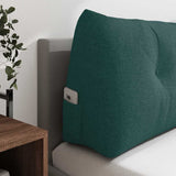 Back Pillow Dark Green 200 x 24 x 50 cm Fabric 42014591
