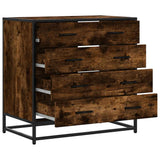 Drawer Cabinet Smoked Oak 70x41x70 cm Engineered Wood 849081