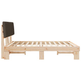 Bed Frame with Upholstered Headboard Taupe 180 x 200 cm 3398102