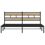 Metal Bed Frame without Mattress Sonoma Oak 180x200 cm Super King 4017106