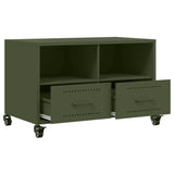 TV Cabinet Olive Green 68x39x43.5 cm Steel 846702