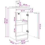 Bathroom Vanity with Sink Black 42 x 40 x 84.5 cm 890085