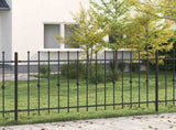 Spike Fence Asten Black 200 x 150 cm Powder-Coated Steel 42030082