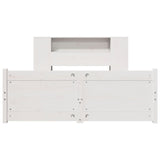 Bookcase Bed without Mattress White 140x200cm Solid Wood Pine 3322438