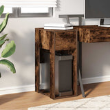 Computer Tower Stand with Drawer Smoked Oak 30x44x74 cm 858735