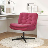 Swivel Relaxing Chair Wine Red 63 x 75 x 76 cm Velvet 42007364