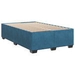 Box Spring Bed with Mattress Blue 120x190 cm Small Double Velvet 3290868