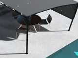 3 x 2.5m Patio Metal Gazebo Door Window Awning Wall Mount Metal Outdoor Shelter Charcoal Grey T3398P314767
