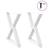 Dining Table Legs 2 pcs White 70x cm Steel 4012725