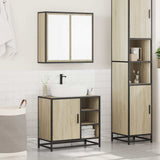 2 Piece Bathroom Furniture Set Sonoma Oak Engineered Wood 3300906