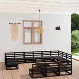 14 Piece Garden Lounge Set Solid Pinewood 3076198