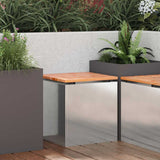 Garden Bench Silver 40 x 40 x 43 cm Stainless steel 874916