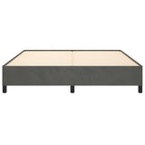 ZNTS Bed Frame without Mattress Dark Grey Super King Velvet 349885