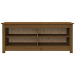 Shoe Bench Honey Brown 110x38x45.5 cm Solid Wood Pine 813777