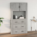 Wall Cabinet Concrete Grey 80x33x80 cm Engineered Wood 816588