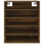 ZNTS Shoe Cabinet Smoked Oak 60x35x70 cm Engineered Wood 816014